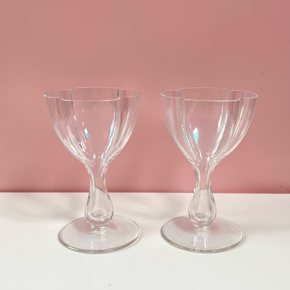 Vintage retro iridescent cocktail glasses